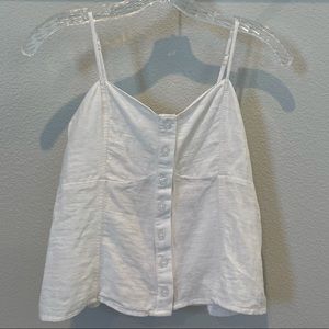 American Eagle Button-Up Camisole Off-White
